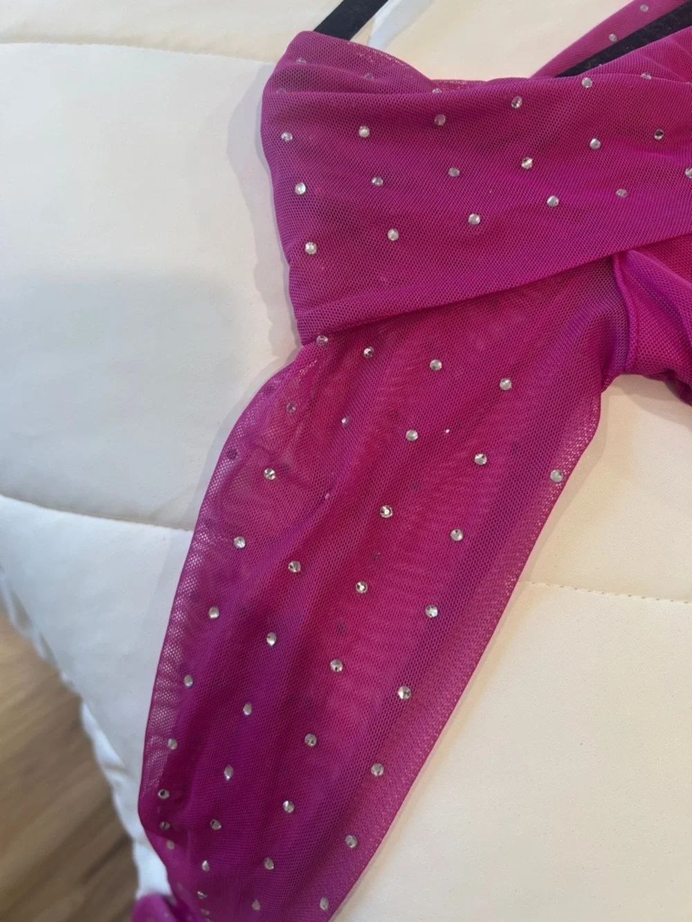 Boston Proper Fuchsia Rhinestone Off-Shoulder Top - Picture 2 of 4